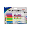 BAZIC Bright Colors Fine Tip Dry-Erase Markers (6/Pack) (Product Of USA)