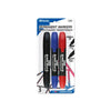 BAZIC Asst. Colors Double-Tip Permanent Markers (3/Pack) (Product Of USA)