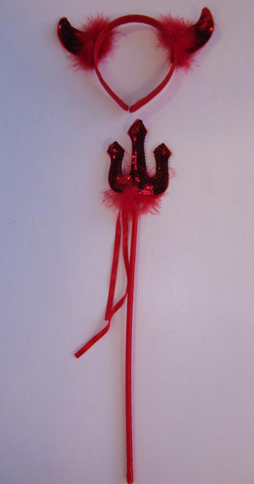 Red Devil Headband Set