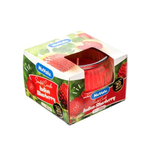 NUVALU - Glass Jar Candle Indian Strawberry