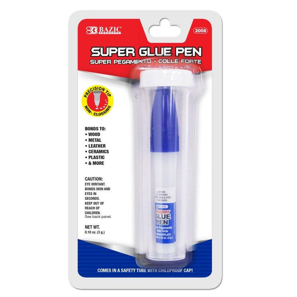 BAZIC Super Glue Pen w/Precision Tip App (Product Of USA)