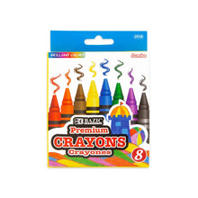 Load image into Gallery viewer, BAZIC 8 Color Premium Jumbo Crayons (Product of USA)
