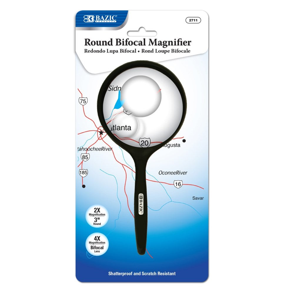 BAZIC 3" Round Bifocal Magnifier (Product Of USA)