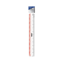 Load image into Gallery viewer, BAZIC Claro 12&quot; (30cm) Transparent Plastic Ruler (Product of USA)
