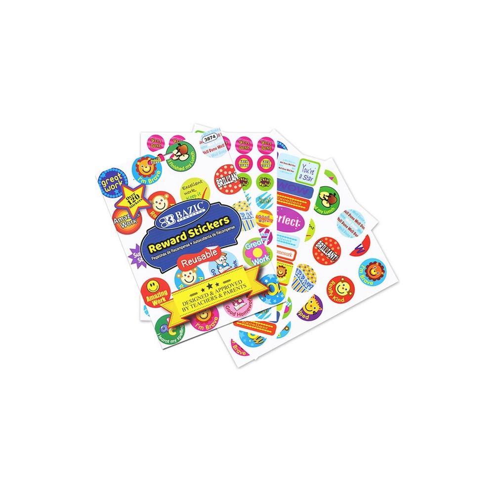 BAZIC Reward Plastic Sticker book (Product Of USA)