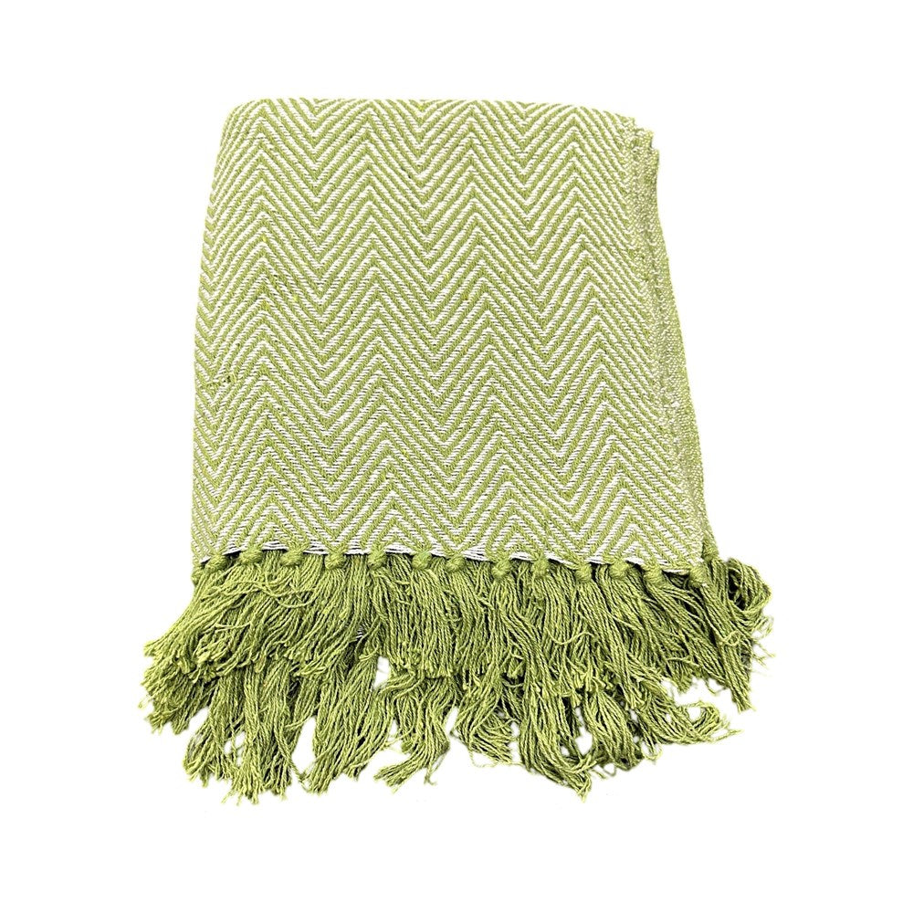 Classio Cool Chevron Throw- Green