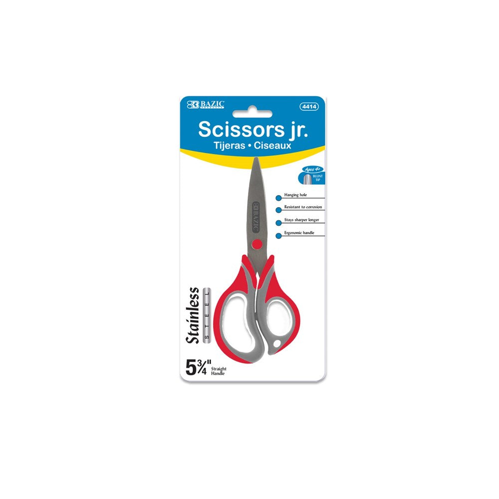 BAZIC 5-3/4" Two-Tone Soft Grip Kid's Scissors (Product Of USA)