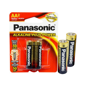 2 pk AA Alkaline Panasonic Batteries