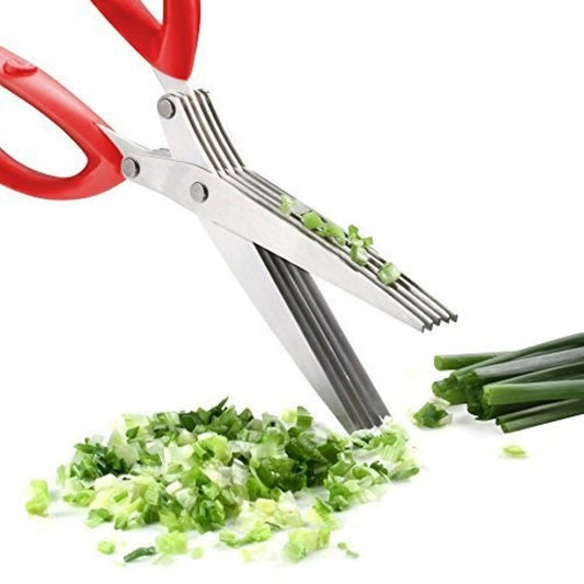 GLAD MULTI-BLADE HERB SHEARS - Red (Product of USA)