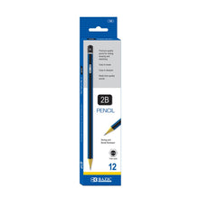 Load image into Gallery viewer, BAZIC #2B Premium Wood Pencil (12/Pack) (Product of USA)
