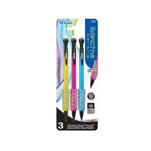 BAZIC Electra 0.7 mm Fashion Color Mechanical Pencil with Gel Grip (3/Pack) (Product of USA)