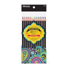 Load image into Gallery viewer, BAZIC 12 Colored Pencils Designer Series (Product of USA)
