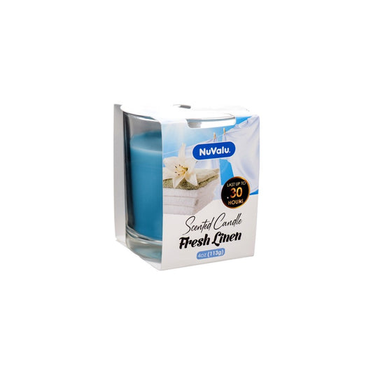 NUVALU - Glass Jar Candle Fresh Linen 4 Oz