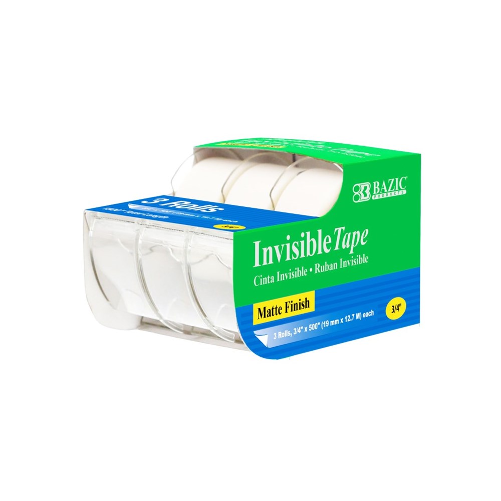 BAZIC Invisible Tape (3/Pack) (Product of USA)