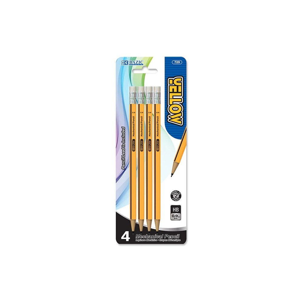 BAZIC Mechanical Pencil- Set Of 4 (Product Of USA)