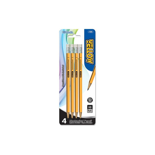 BAZIC Mechanical Pencil- Set Of 4 (Product Of USA)