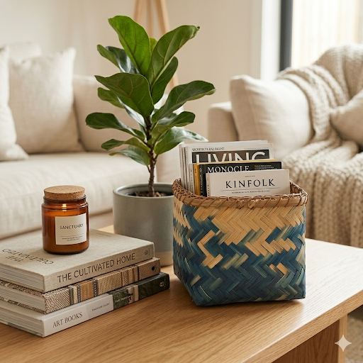 Dual-Tone Natural Woven Basket Set