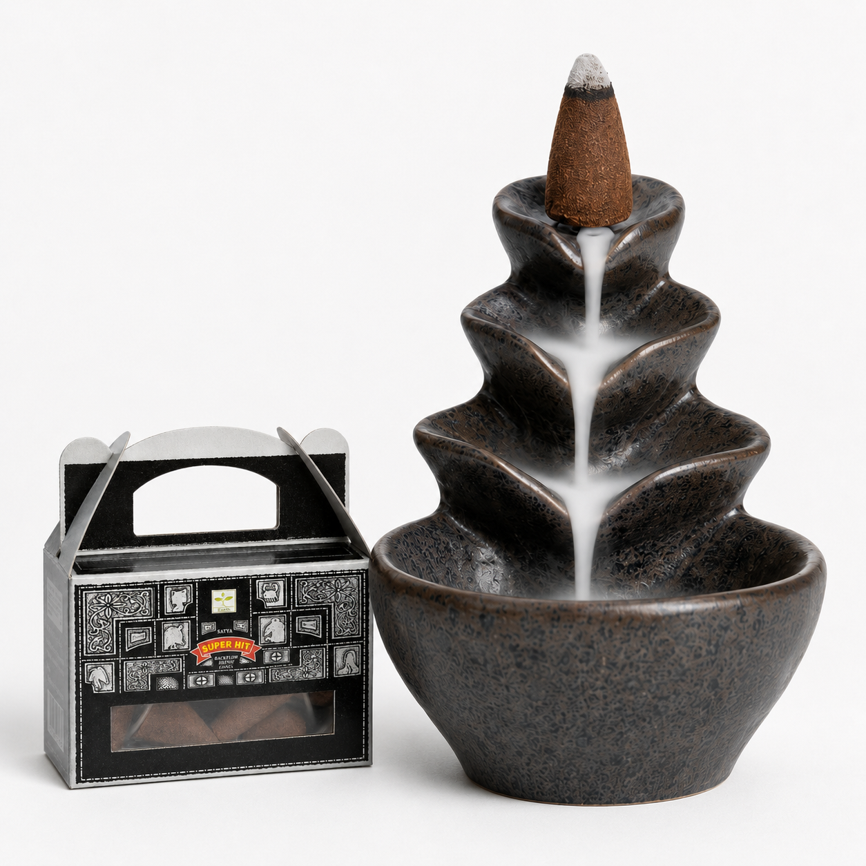 Satya Backflow Dhoop Cones - Super Hit (24 cones)