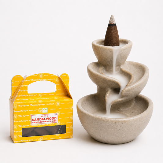 Satya Backflow Dhoop Cones - Sandalwood