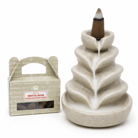 Satya Backflow Dhoop Cones - White Sage