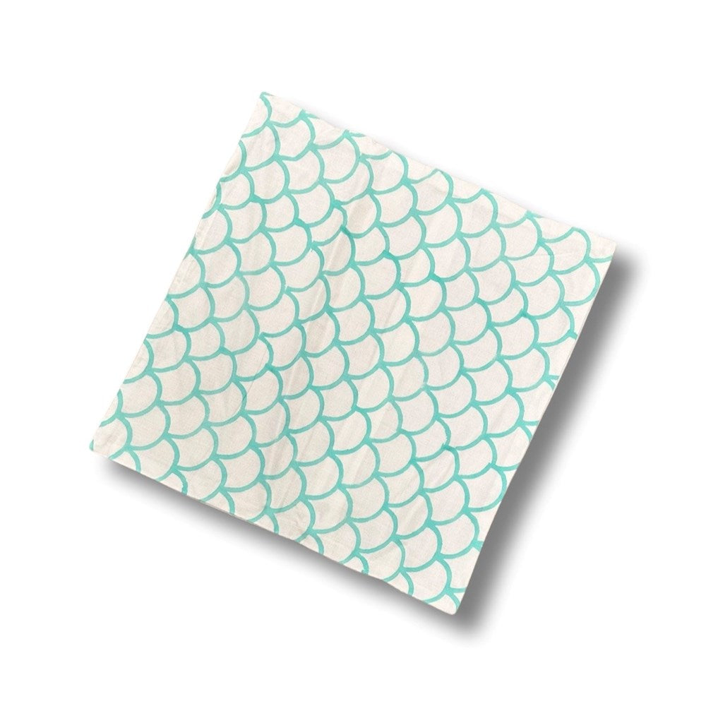 Classio Cushion Cover White & Sea Green