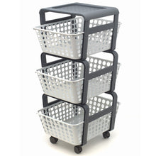 Load image into Gallery viewer, MODULA ITALIAN STORAGE TROLLEY WITH WHEELS - ICE GREY

