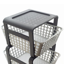 Load image into Gallery viewer, MODULA ITALIAN STORAGE TROLLEY WITH WHEELS - ICE GREY
