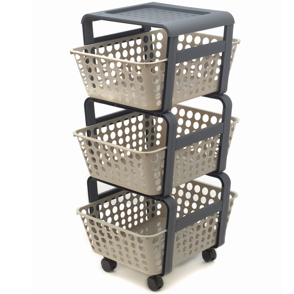 MODULA ITALIAN TROLLEY WITH WHEELS - TAUPE