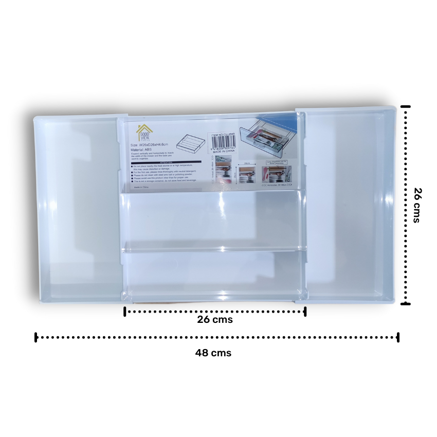 Expandable Drawer Organiser - White