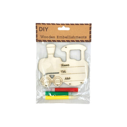 DIY Mini Wood Craft Cutout - Train
