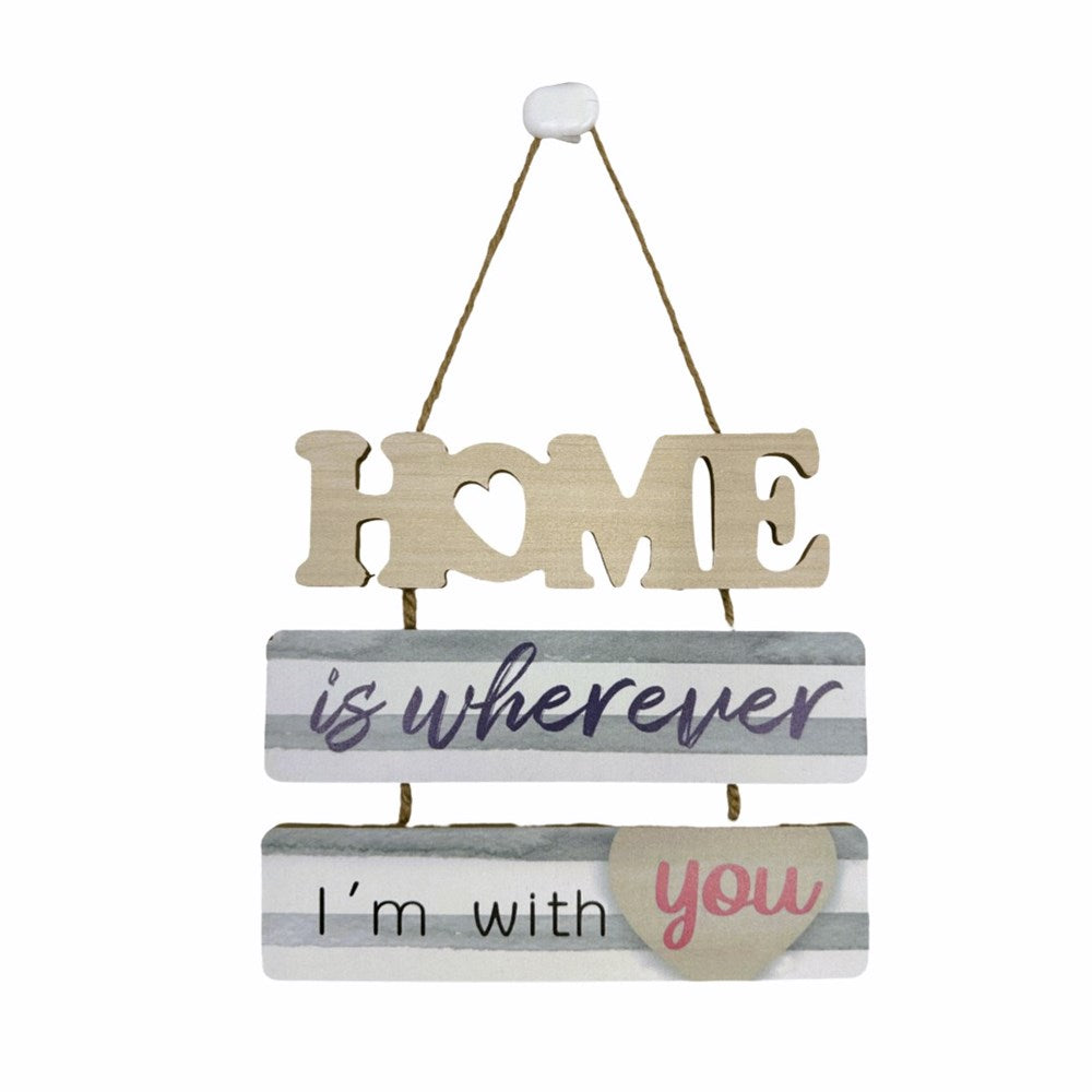 Wood Wall Hanging - Home Is Wherever