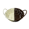 Handmade Paper Thread Basket With Handle- Round (L)