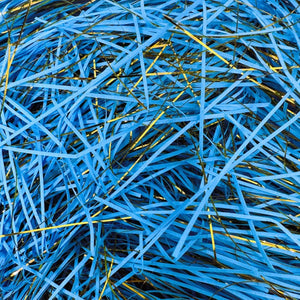 Gift Box Filler - Shred Paper Strings Blue