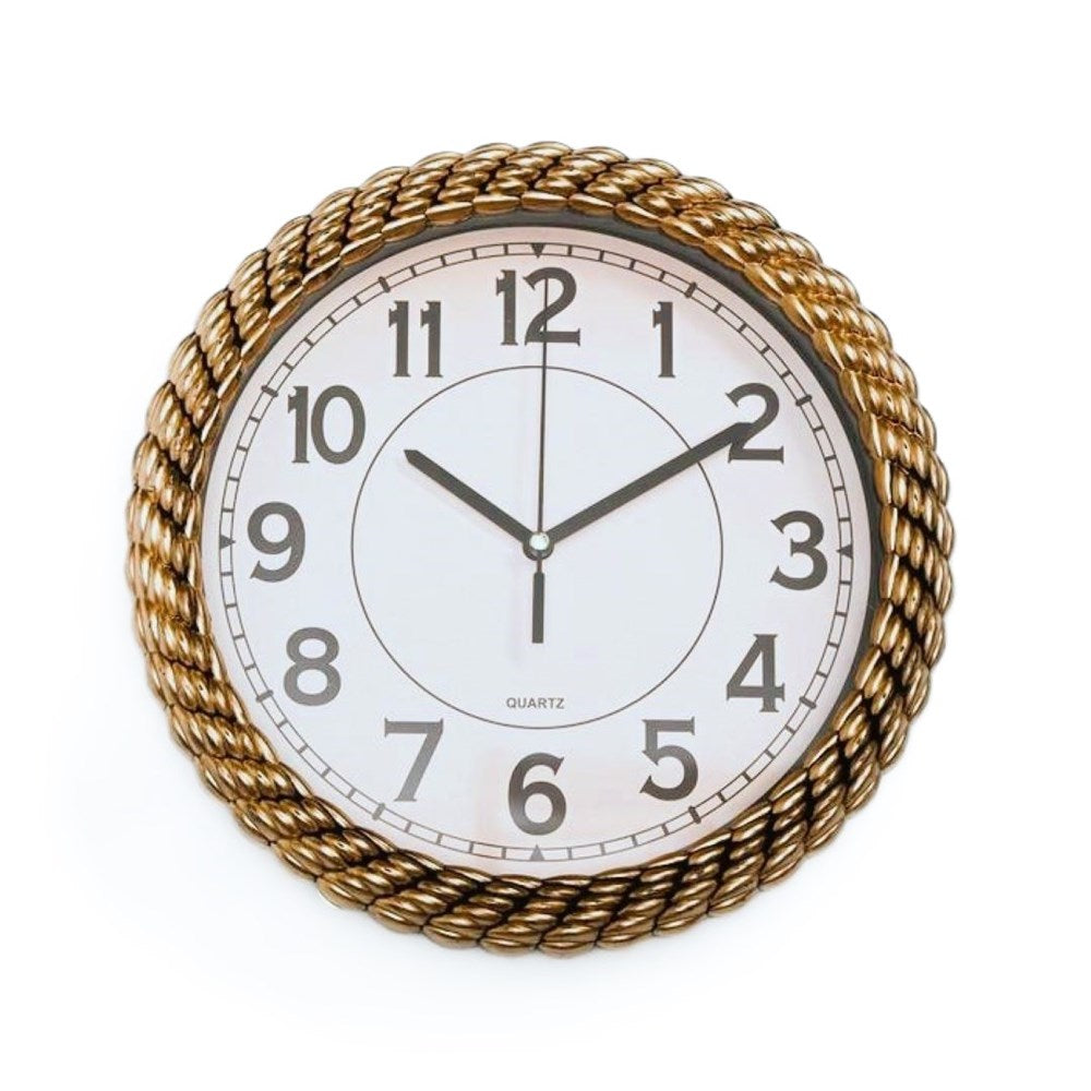 Round Wall Clock - Gold 26cm