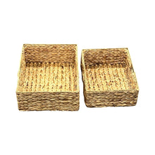 Load image into Gallery viewer, Water Hyacinth Nesting Rectangle Basket(Set of 2pcs)
