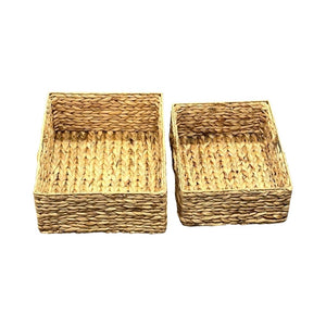 Water Hyacinth Nesting Rectangle Basket(Set of 2pcs)