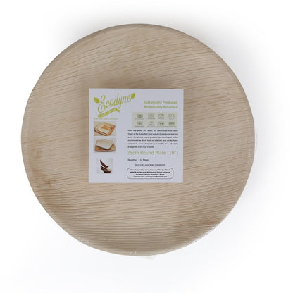 Palm Leaf Round Classic Plate 10pc/pk - 25cm