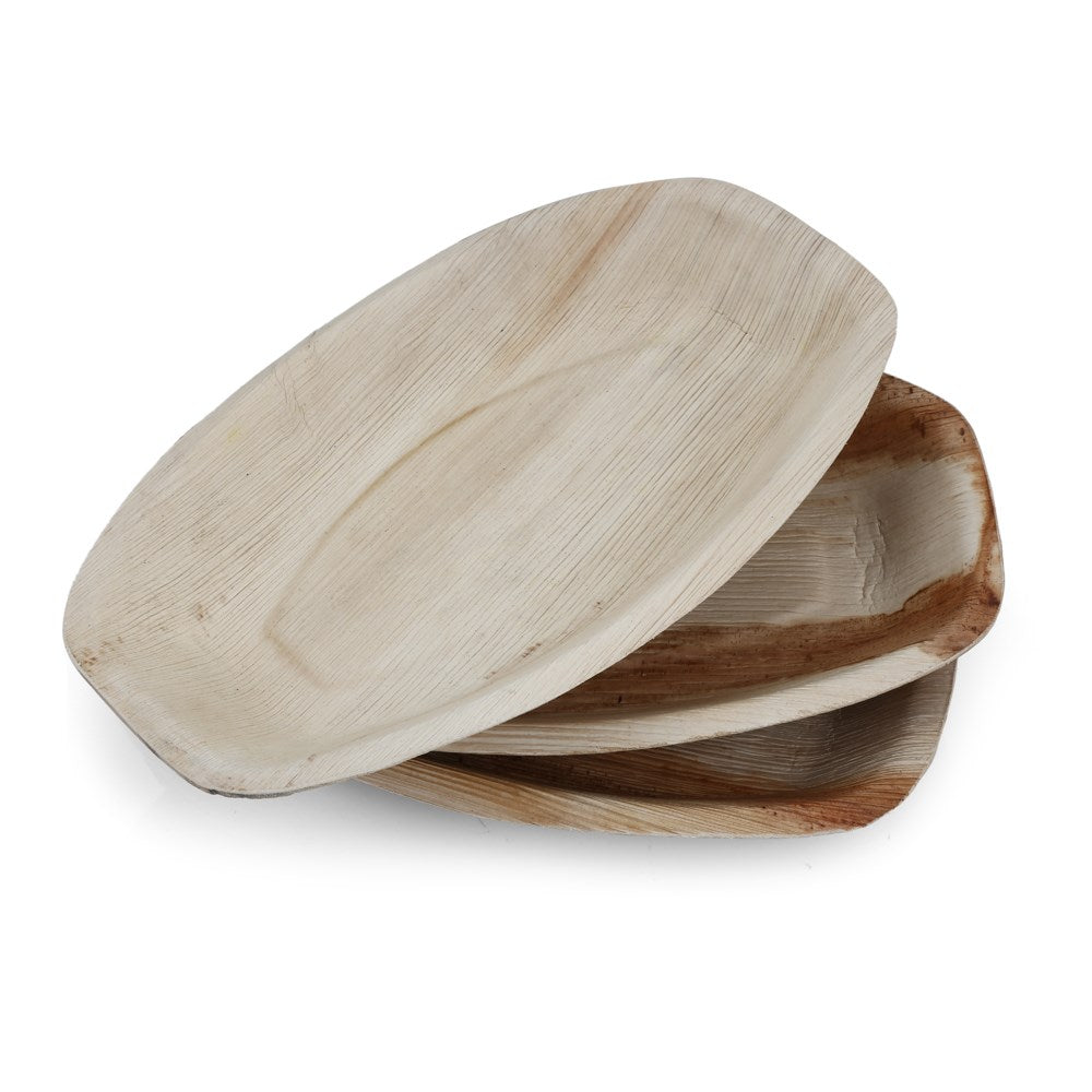 Palm Leaf Oval Platter Medium 10pc/pk - 35.5cm ...