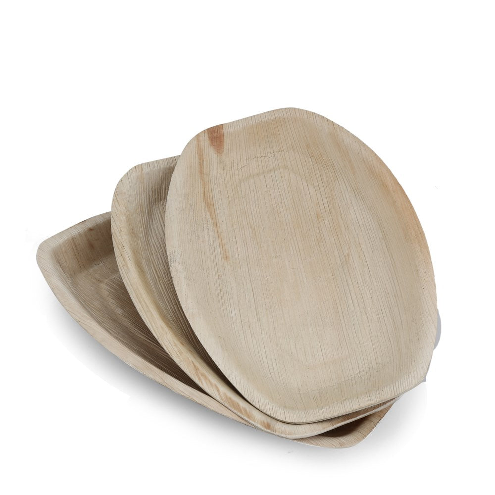 Palm Leaf Oval Platter Small 10pc/pk - 30x19cm