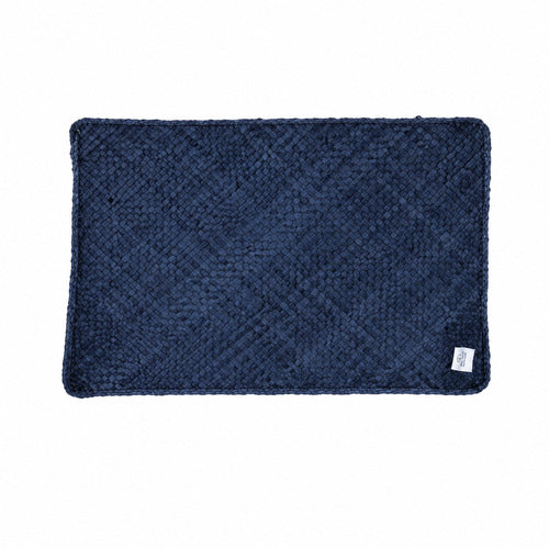 Flax/Seagrass Mat 60cm x 80cm - BLUE
