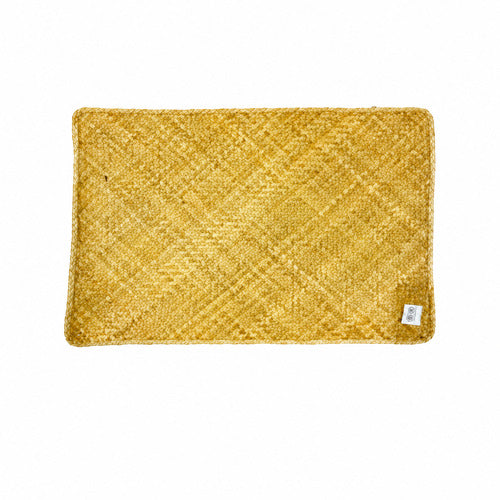 Flax/Seagrass Mat 60cm x 80cm - YELLOW