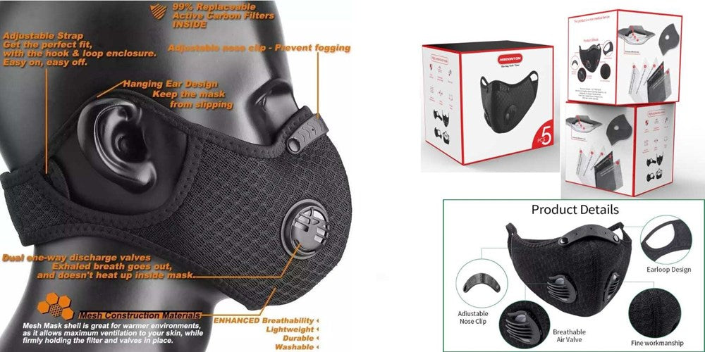 Mesh Face Mask with Dual Respirators