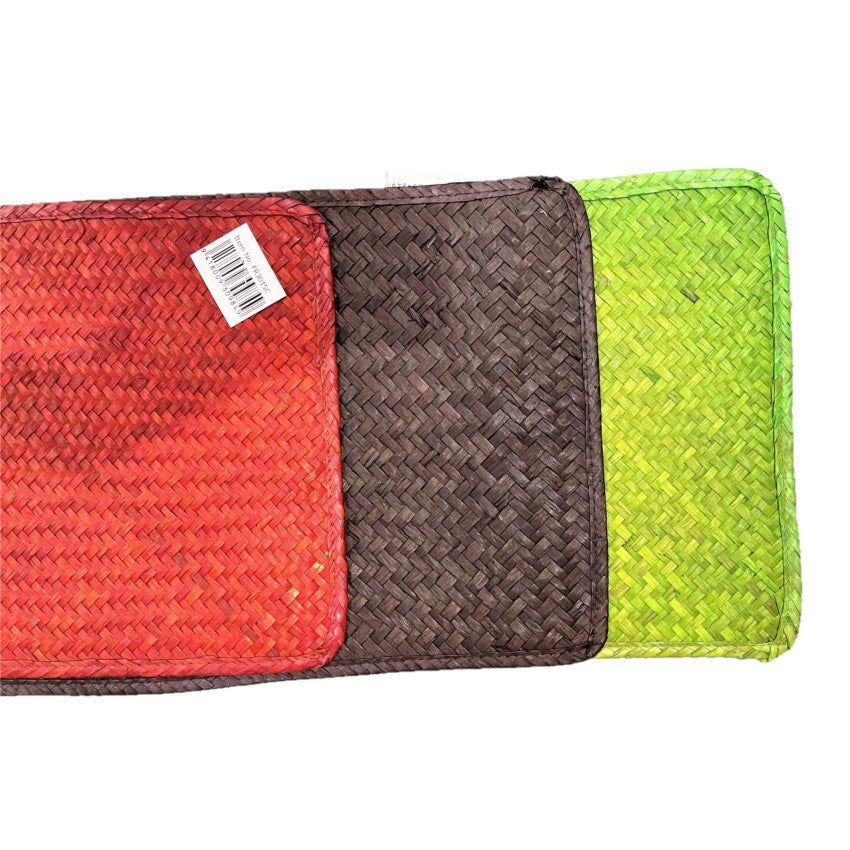 Flax/Seagrass Runner Red 30cm x 150cm