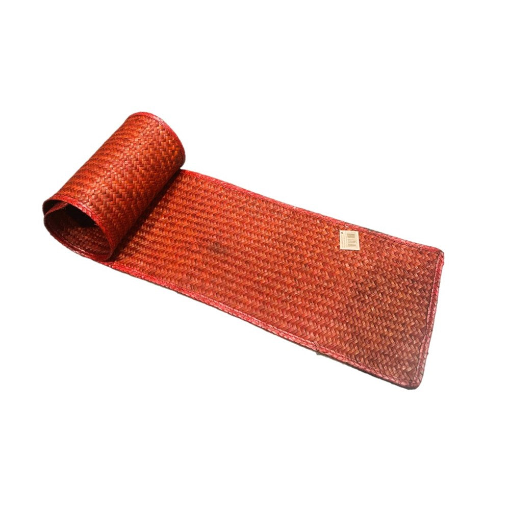 Flax/Seagrass Runner Red 30cm x 150cm