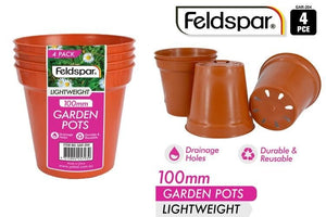 Plastic Planter Pots- Set Of 4 (9.5x10cm)