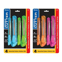 Load image into Gallery viewer, BAZIC Jumbo &amp; Mini Multipurpose Cutter set (4/Pack) (Product of USA)
