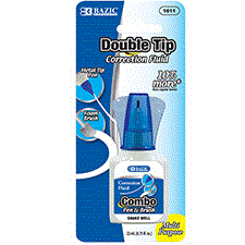 BAZIC 0.74 FL OZ (22 mL) 2 in 1 Correction w/ Foam Brush Applicator & Pen Tip (Product Of USA)