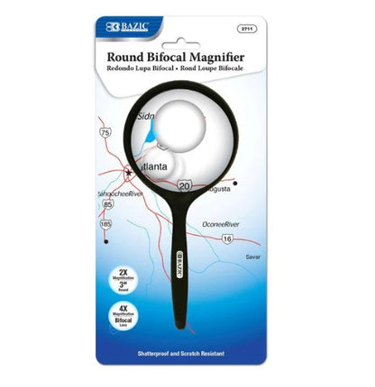 BAZIC 3" Round Bifocal Magnifier (Product Of USA)