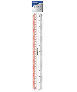 BAZIC Claro 12" (30cm) Transparent Plastic Ruler (Product of USA)