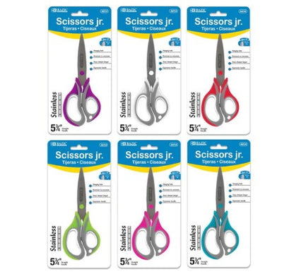 BAZIC 5-3/4" Two-Tone Soft Grip Kid's Scissors (Product Of USA)